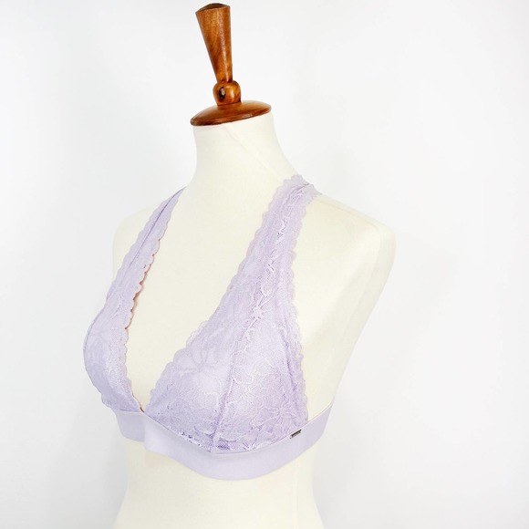 PINK victorias secret lavender purple strappy bralette size large - Picture 8 of 8